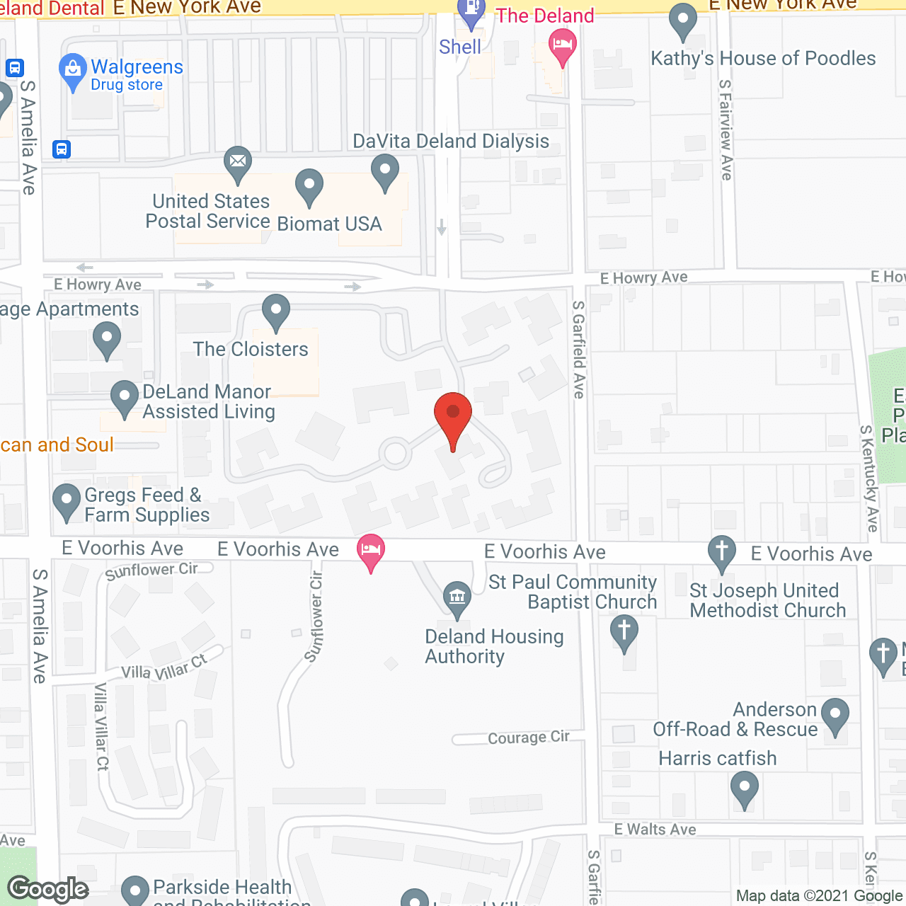 Map of the neighborhood around Aventine at DeLand