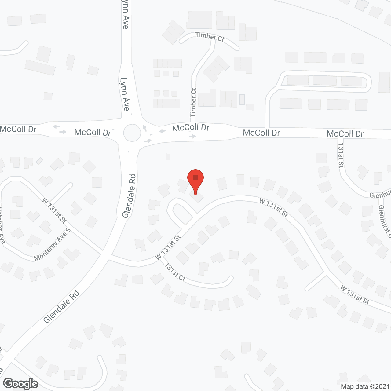 Map of the neighborhood around Ann's Home - Savage