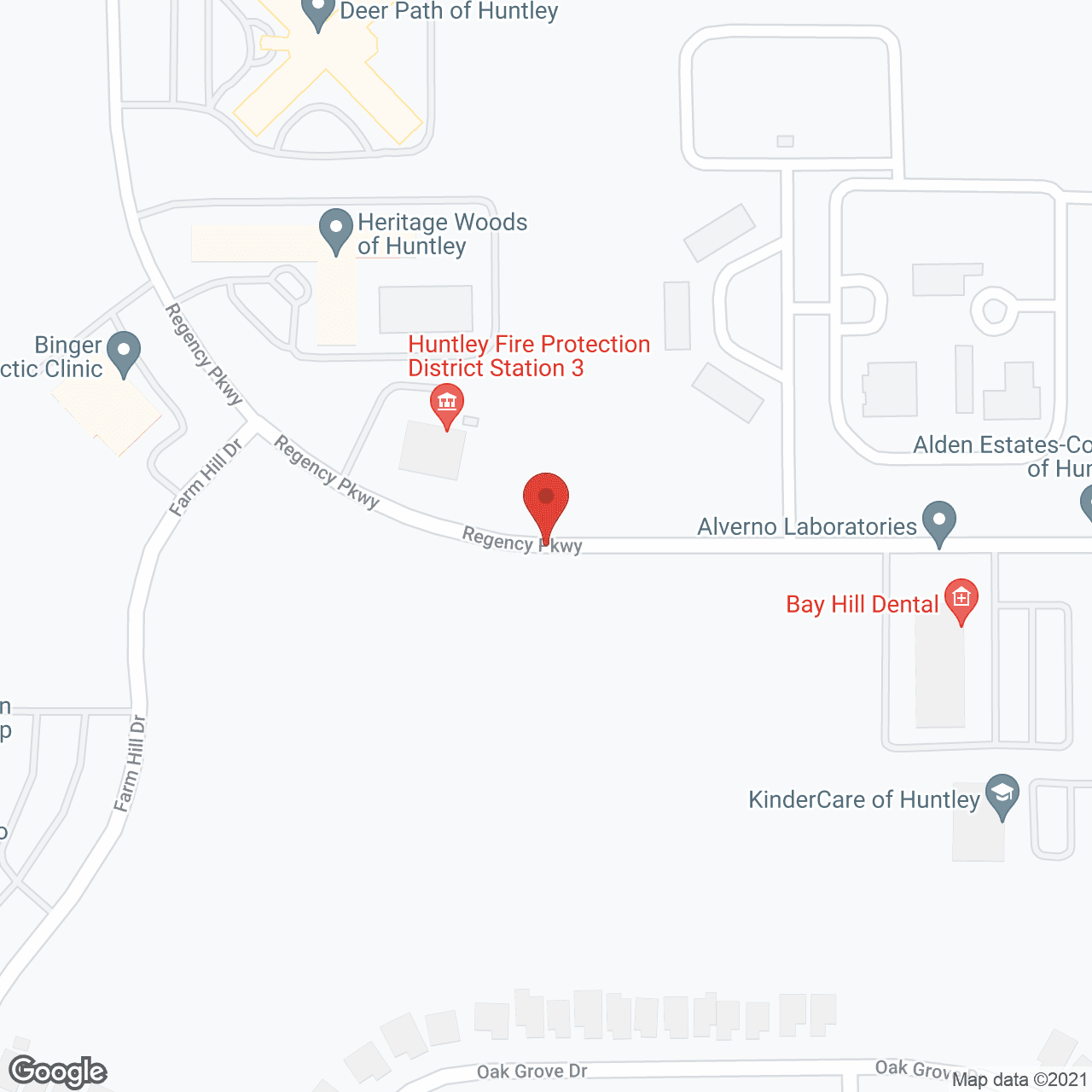 Map of the neighborhood around Deer Path of Huntley (For Ages 22-64)
