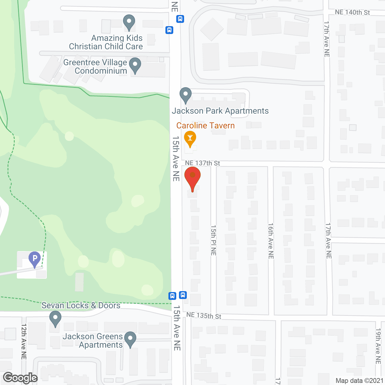 Map of the neighborhood around Jesmers Adult Family Home