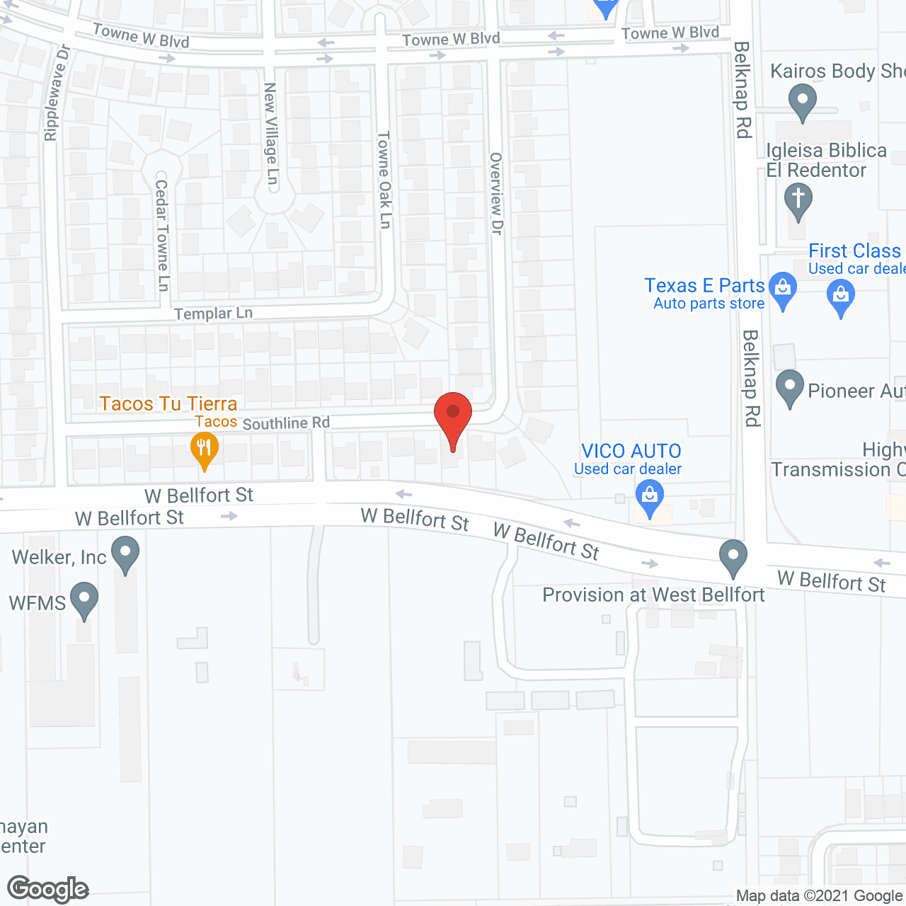 Map of the neighborhood around Merciful Hands Assisted Living