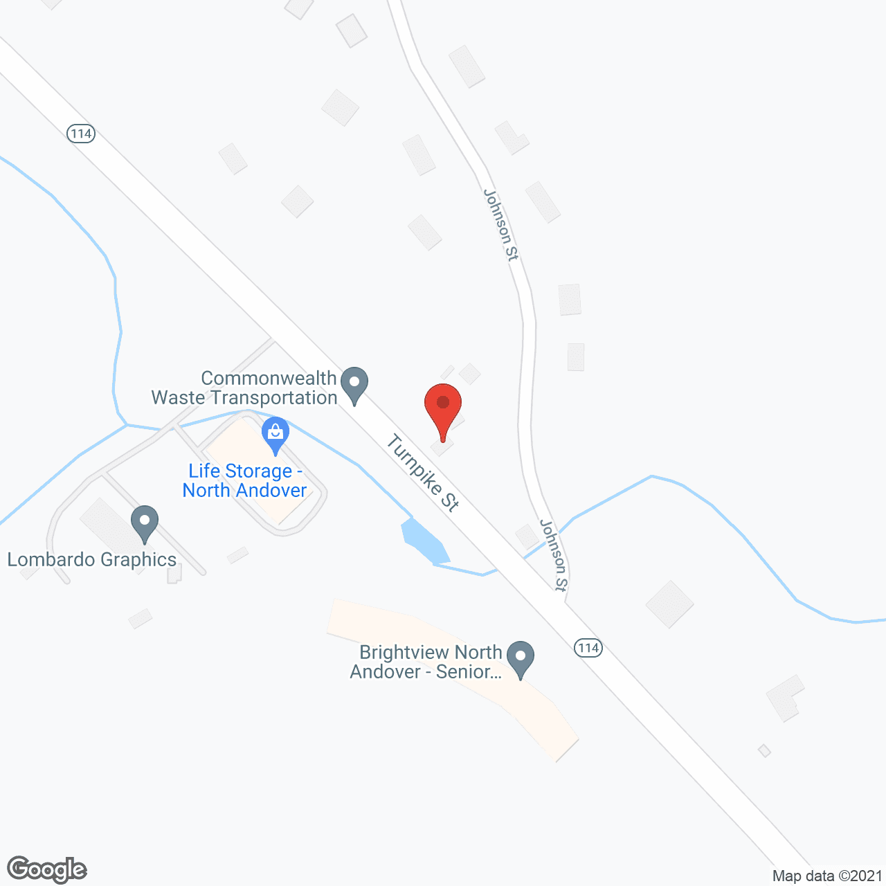 Map of the neighborhood around Brightview North Andover
