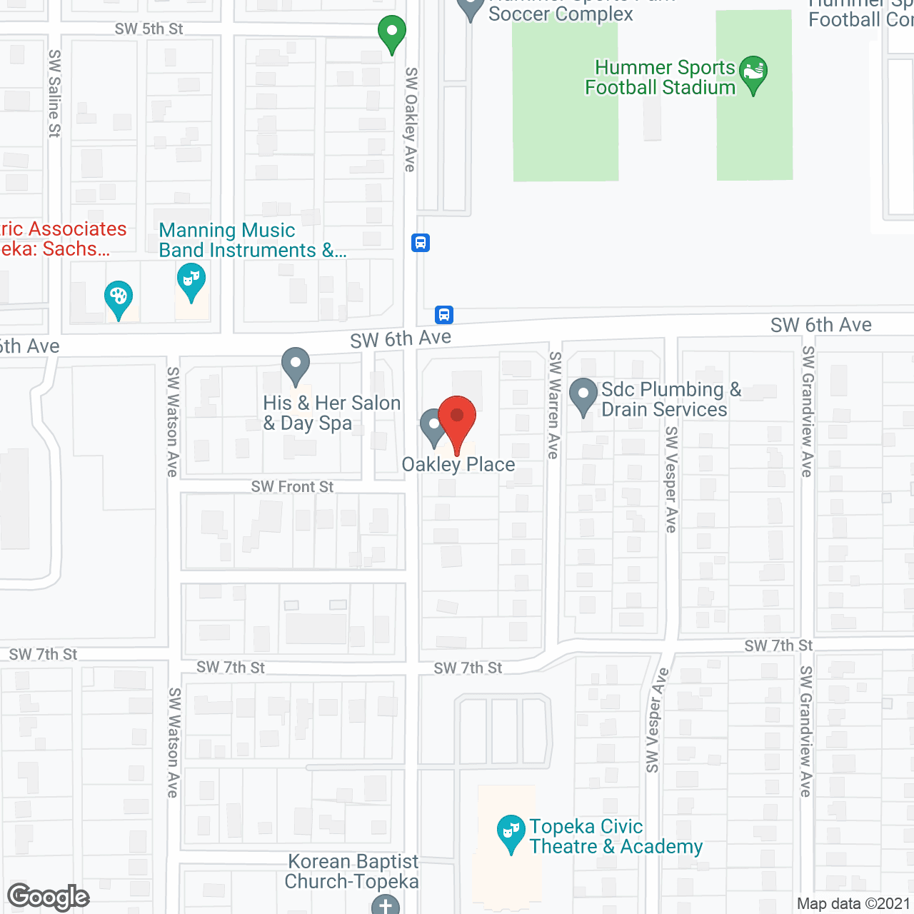 Map of the neighborhood around Oakley Place, LLC
