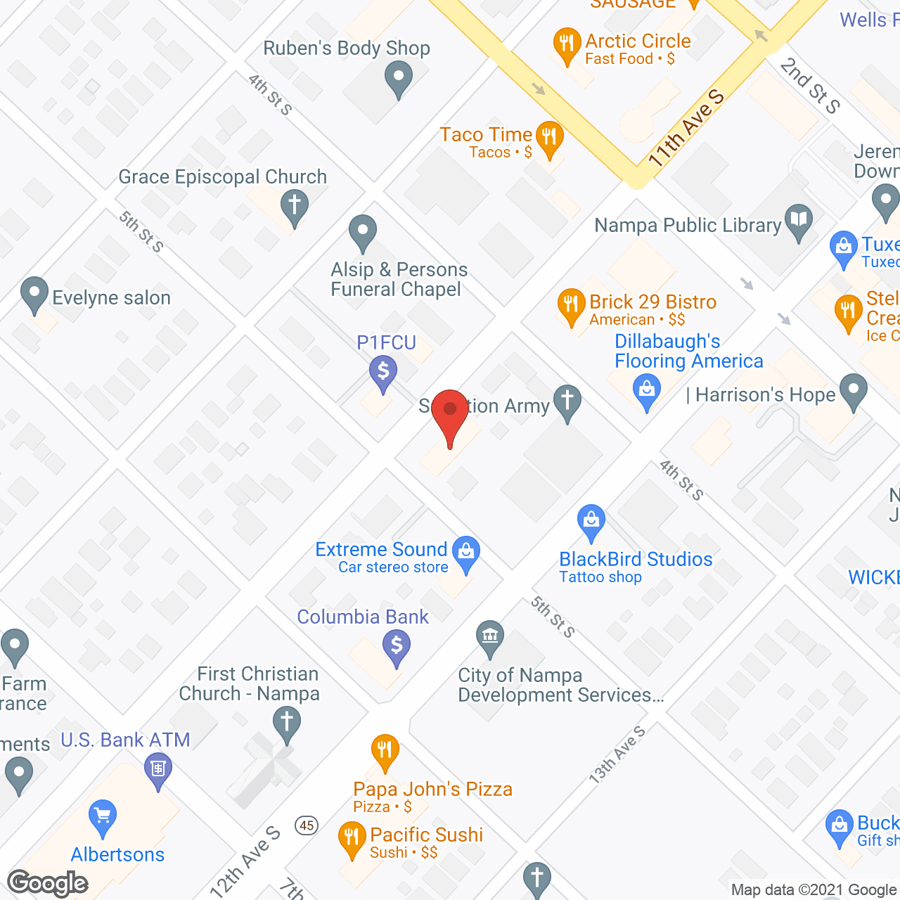 Map of the neighborhood around Family Life