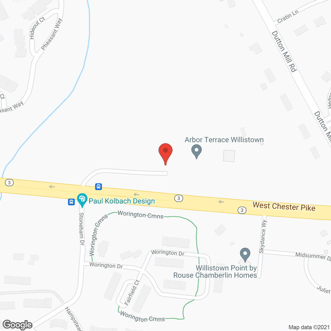 Map of the neighborhood around Arbor Terrace Willistown