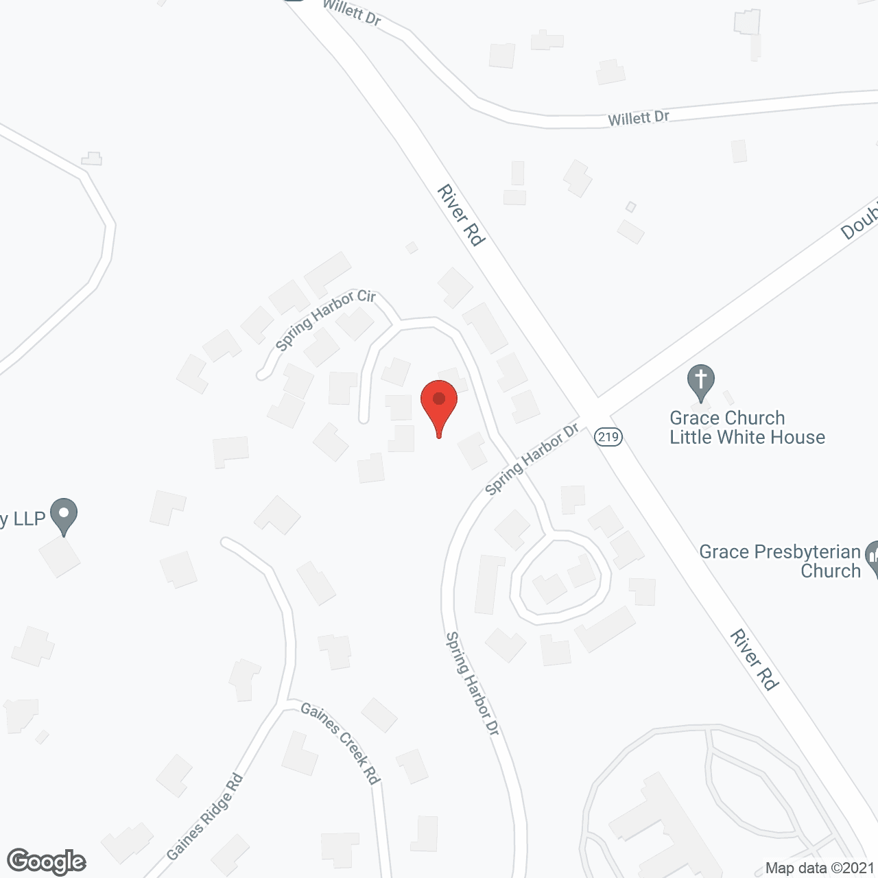 Map of the neighborhood around Spring Harbor at Green Island