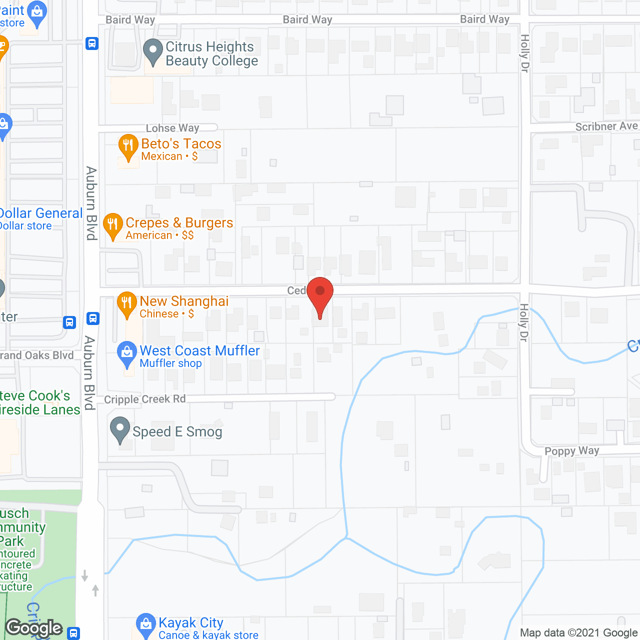 Map of the neighborhood around RN Care House 2