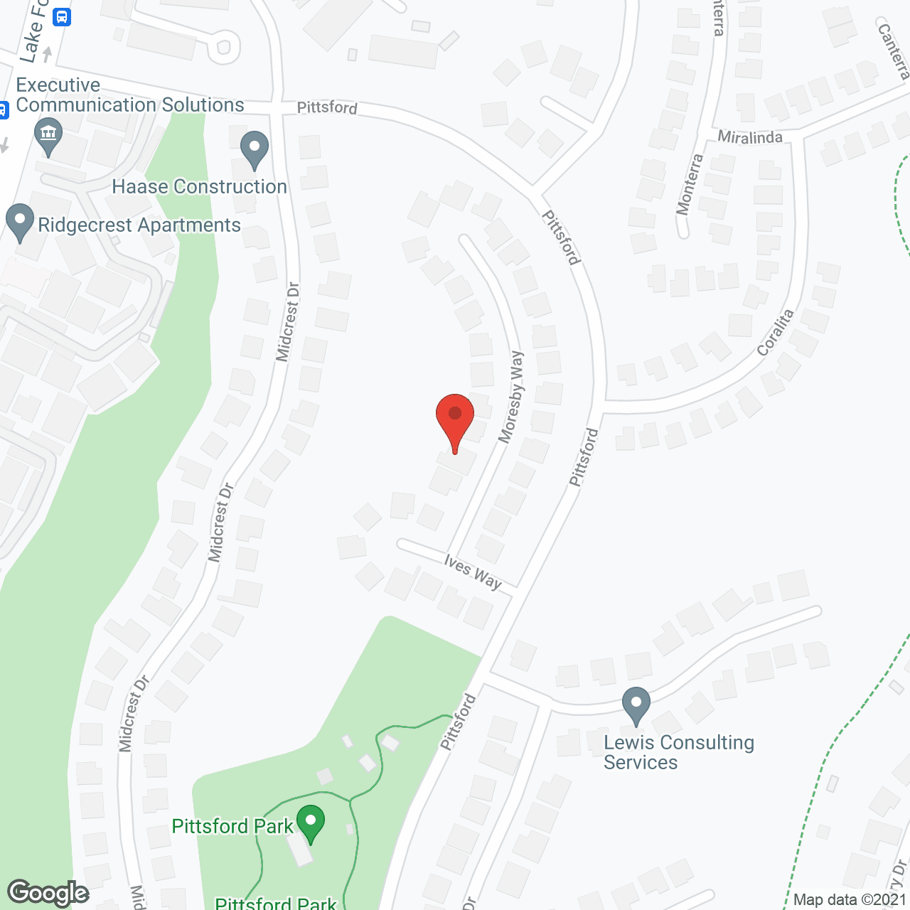Map of the neighborhood around Pacific Shores of Lake Forest