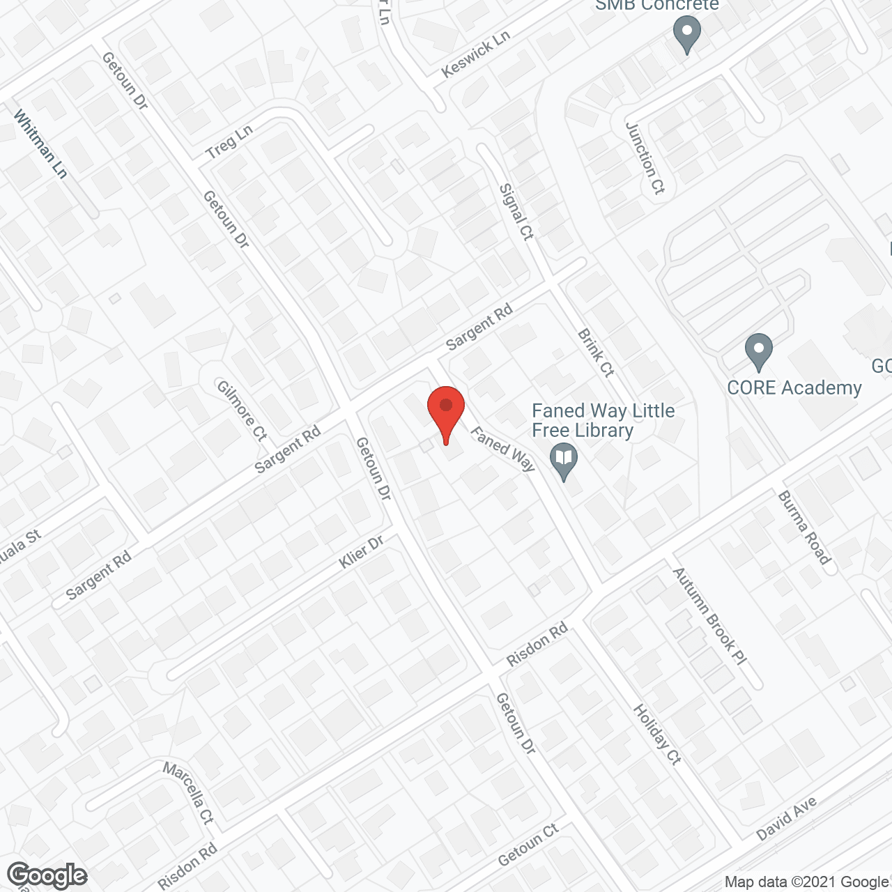 Map of the neighborhood around Grand Oak Manor