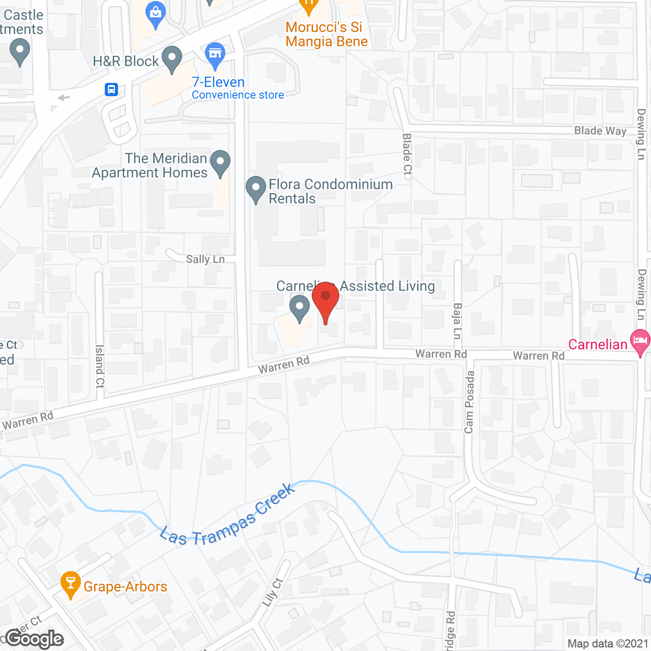Map of the neighborhood around The Carnelian III