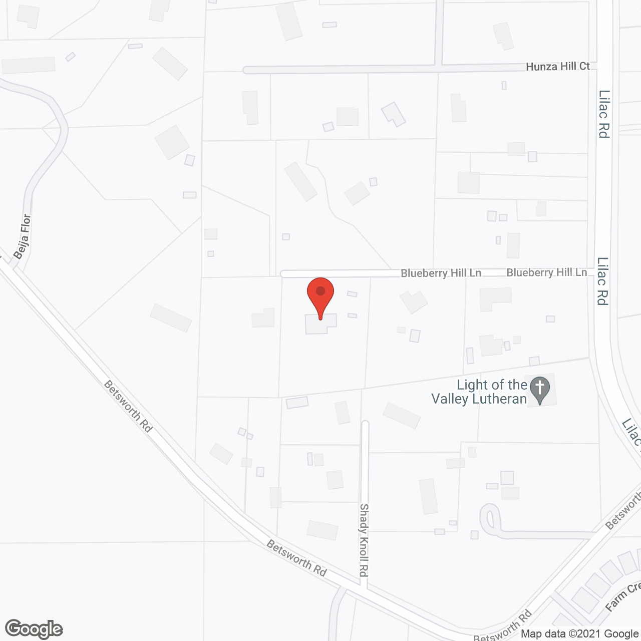Map of the neighborhood around Blueberry Hill Manor