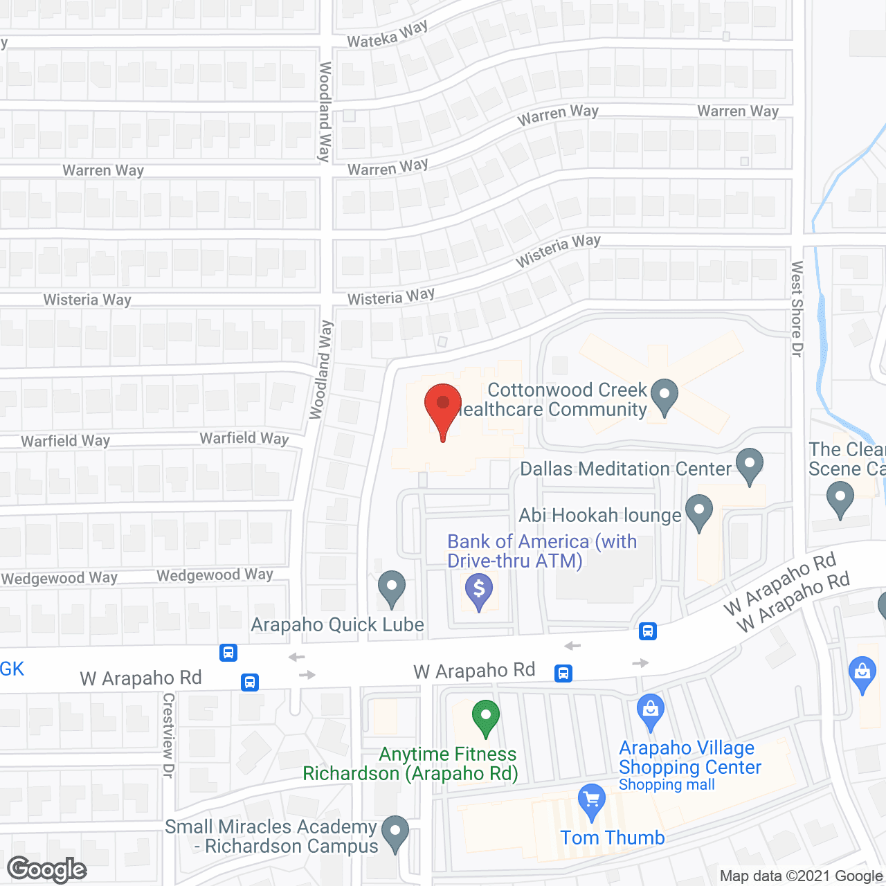 Map of the neighborhood around Appletree Court, A Vitality Living Community