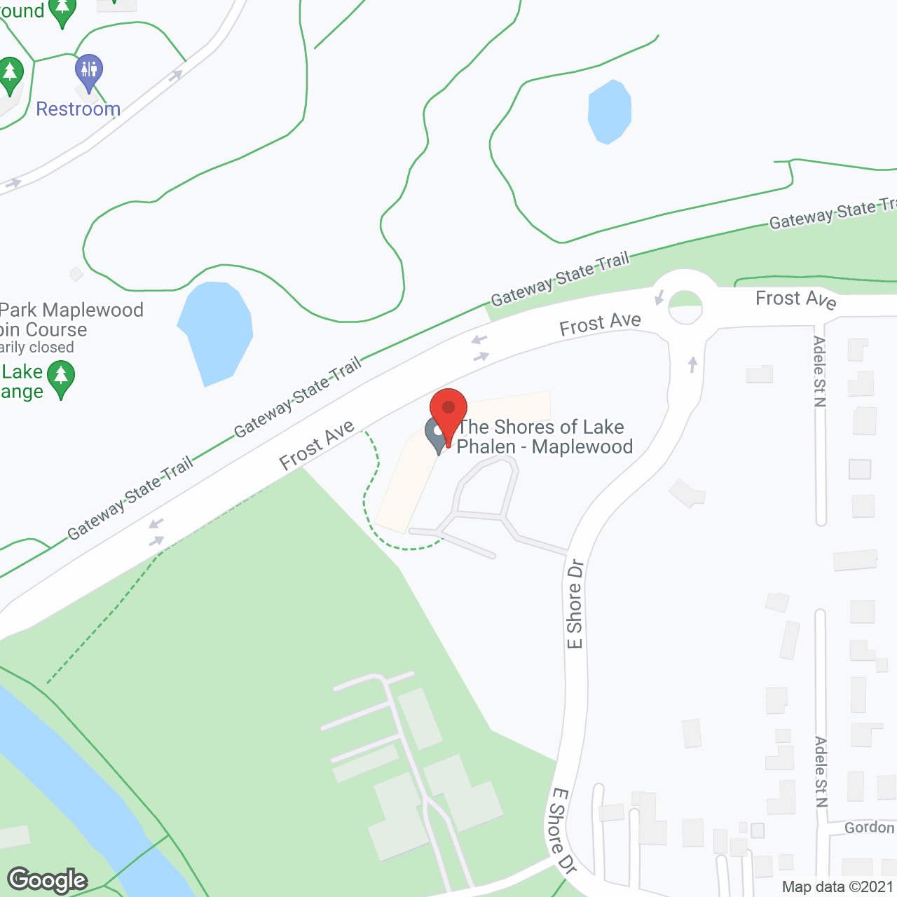 Map of the neighborhood around The Shores of Lake Phalen
