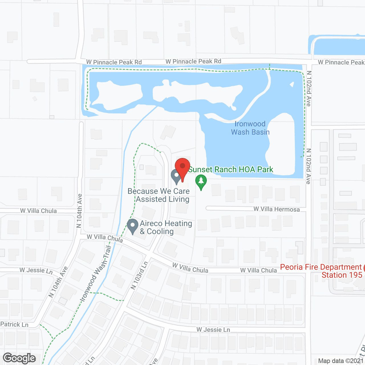 Map of the neighborhood around Because We Care 2 LLC
