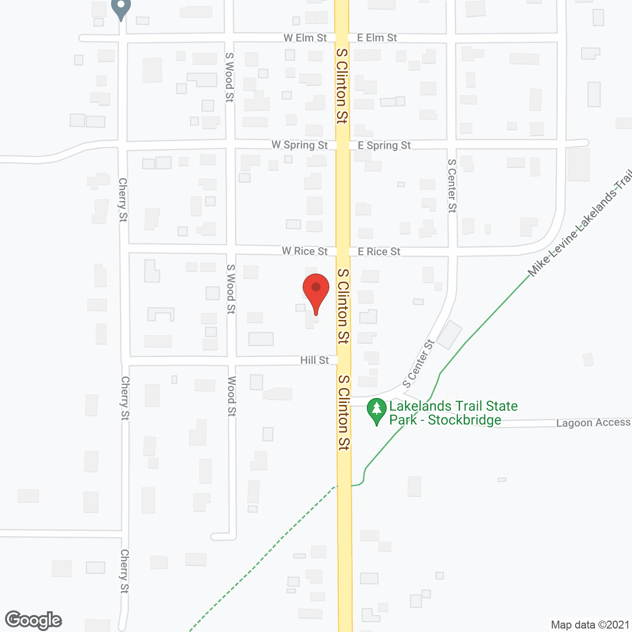 Map of the neighborhood around EHM Assisted Living