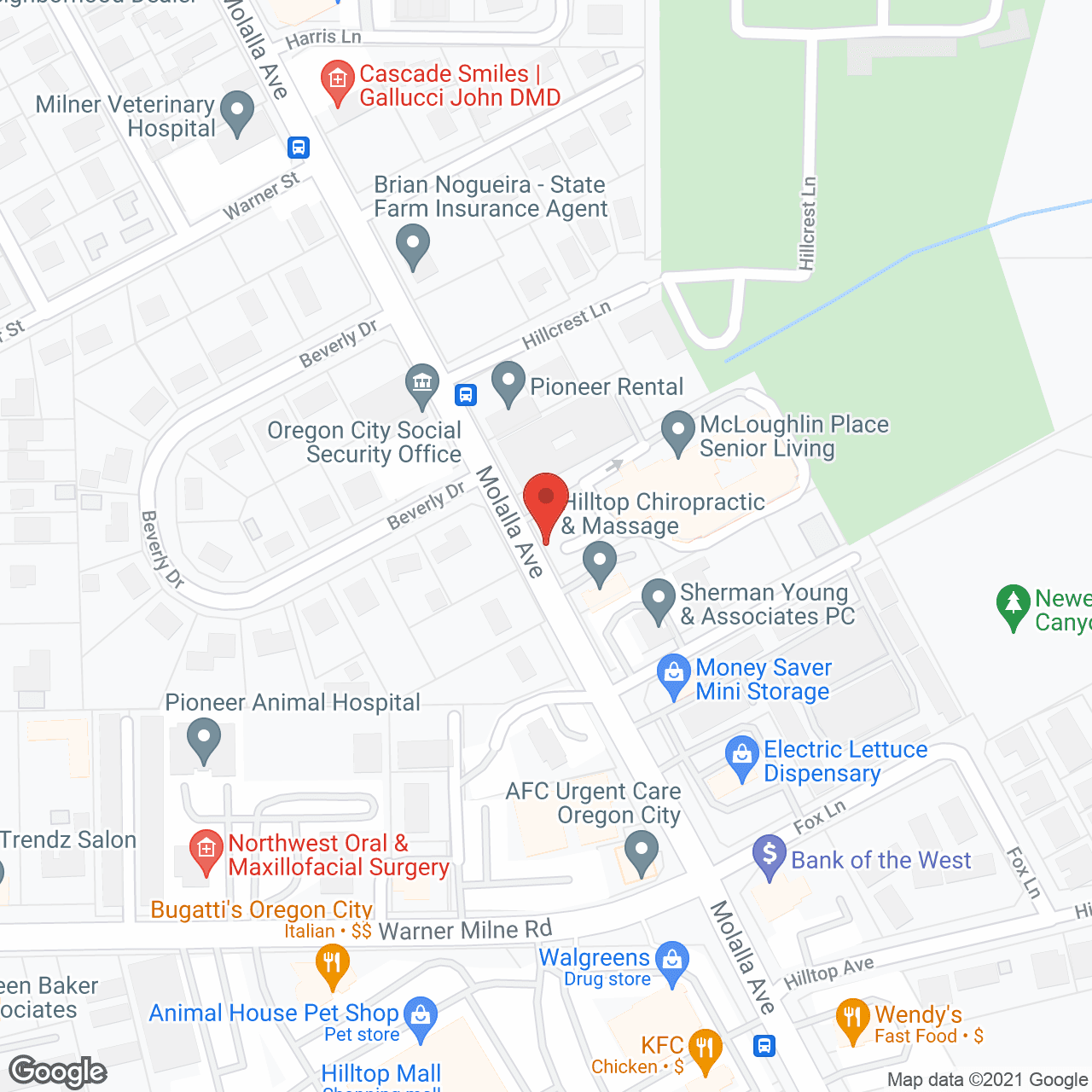 Map of the neighborhood around McLoughlin Place