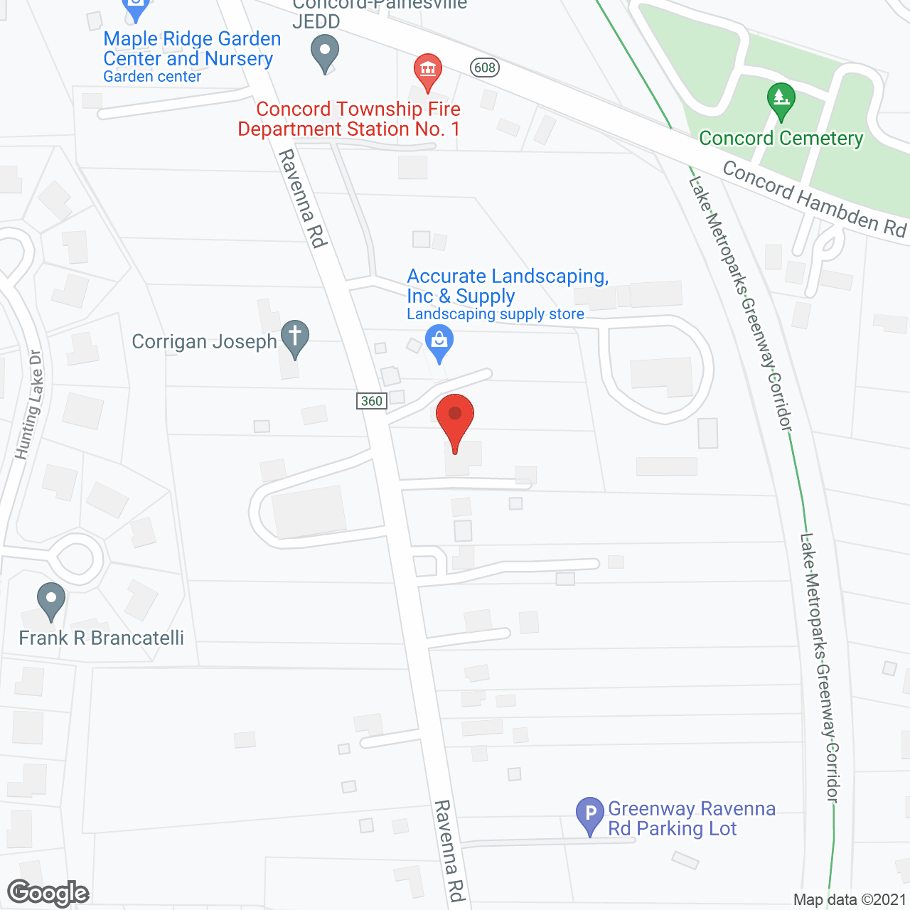 Map of the neighborhood around Pine Hill Country Care