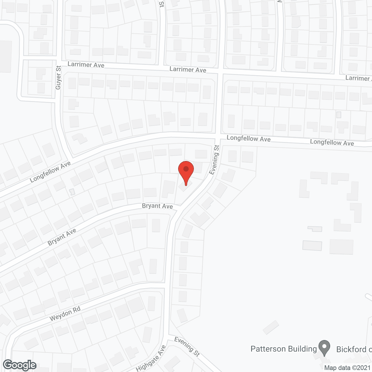 Map of the neighborhood around Our Family Home at Evening Street