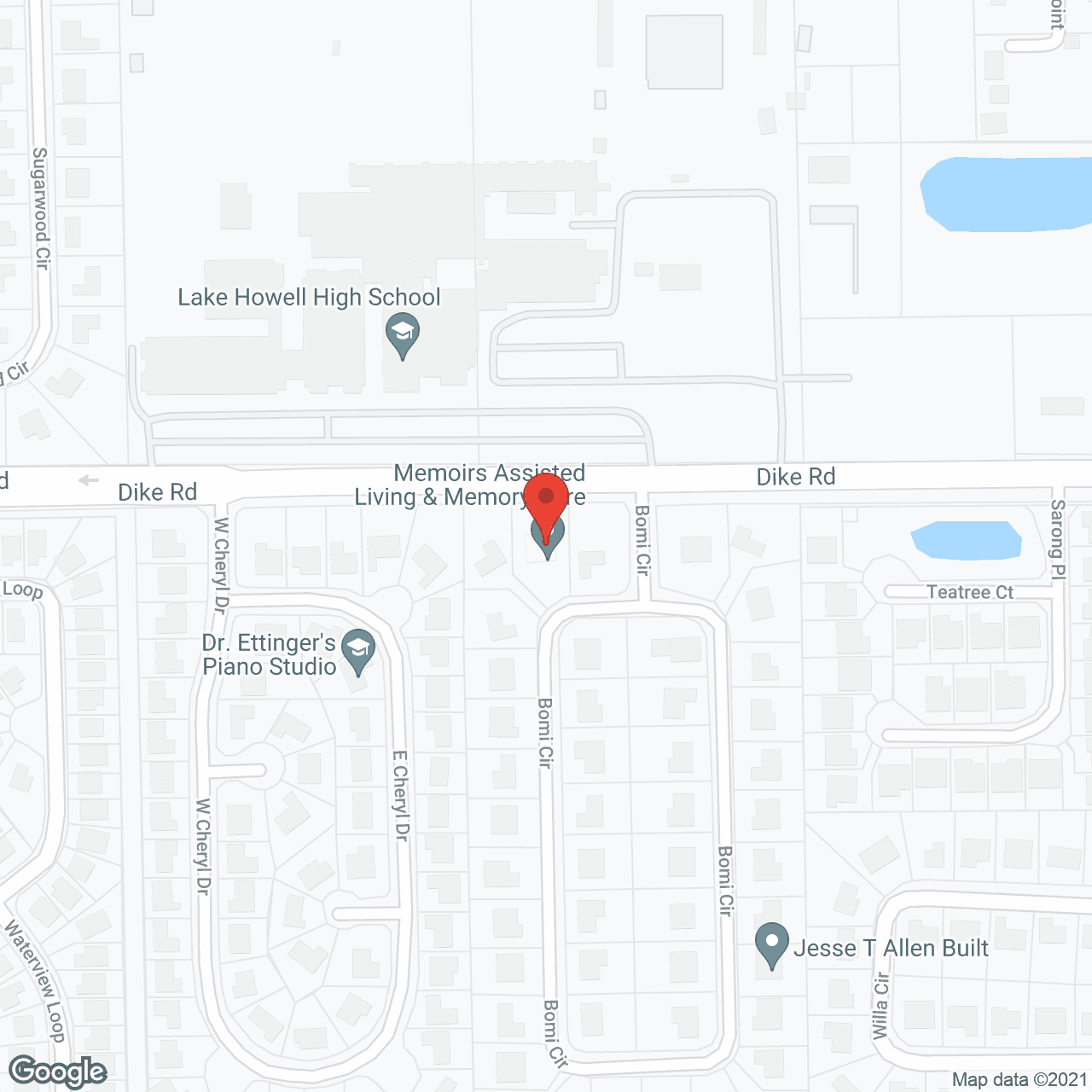 Map of the neighborhood around Faith House of Winter Park