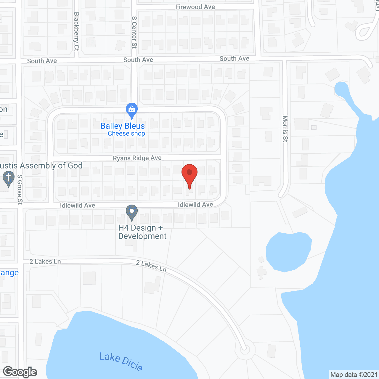 Map of the neighborhood around KYR Tender Care