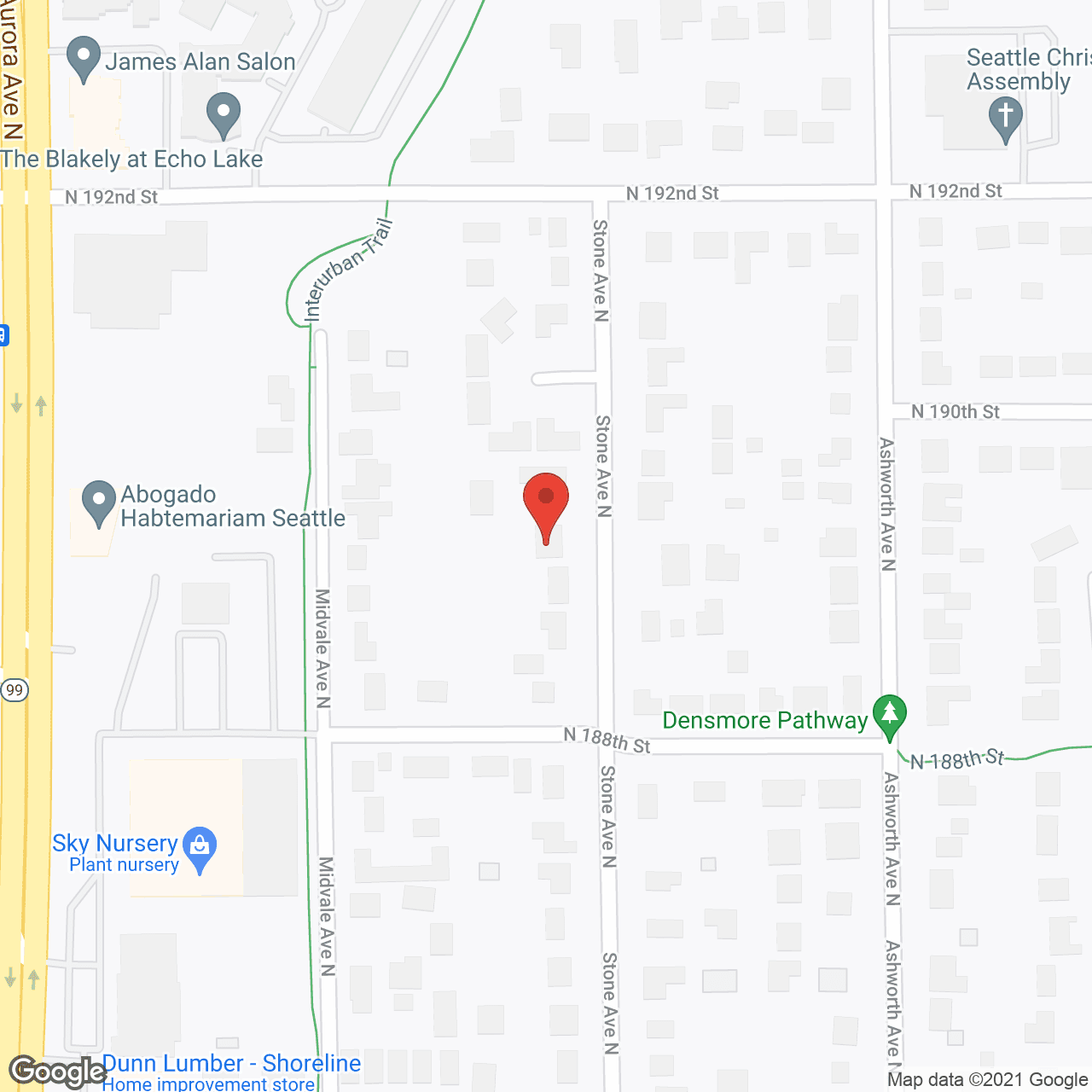 Map of the neighborhood around Divine Adult Family Home