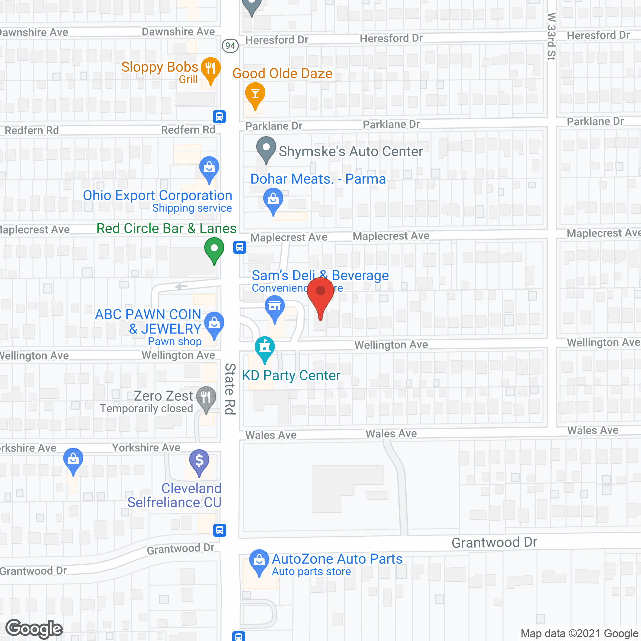 Map of the neighborhood around Maria's All Heart Adult Care