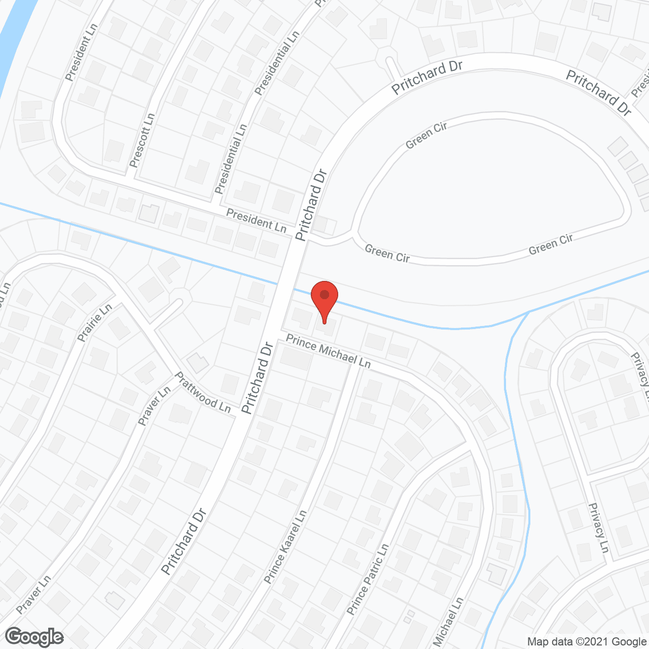 Map of the neighborhood around CR Loving Care #2