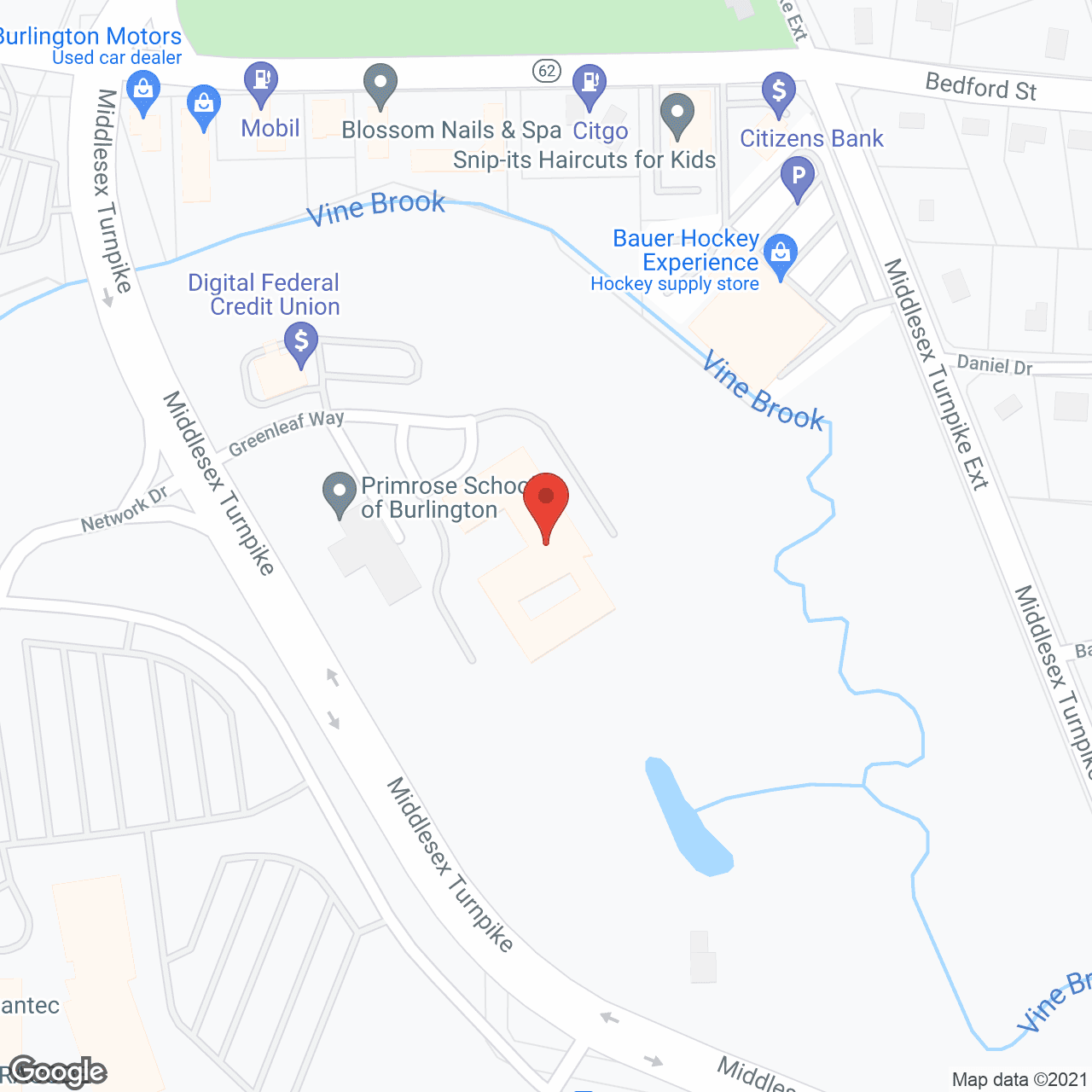 Map of the neighborhood around Stonebridge at Burlington