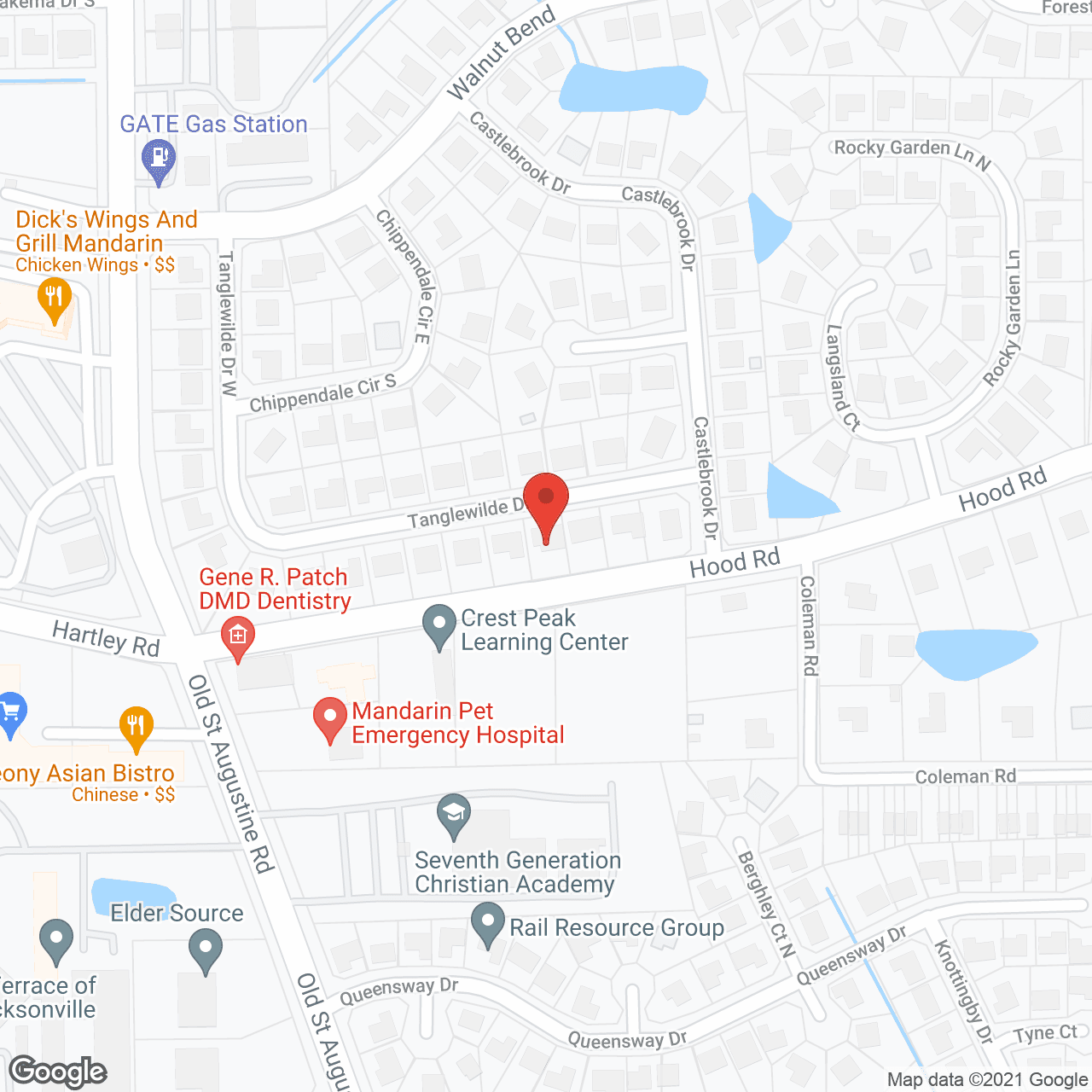 Map of the neighborhood around Anam Parc at Tanglewilde