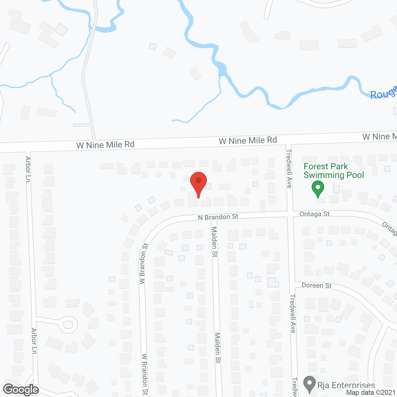 Map of the neighborhood around D and P Special Needs Center