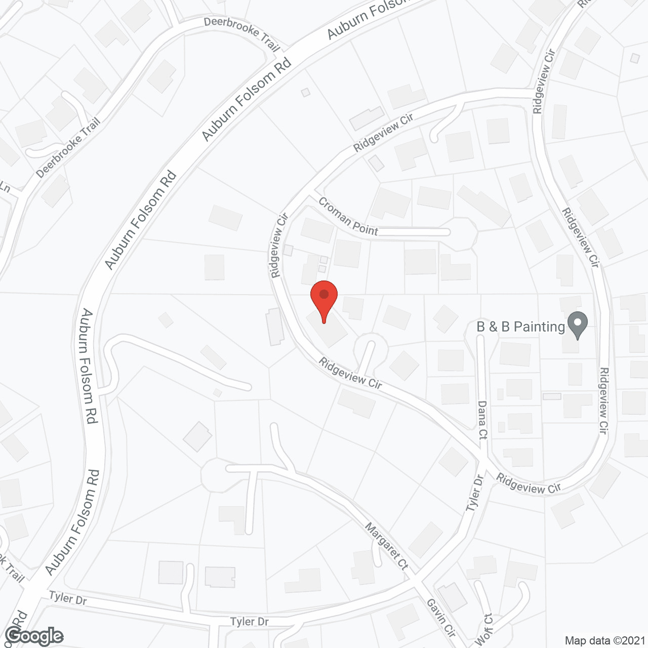 Map of the neighborhood around Outlook Senior Care