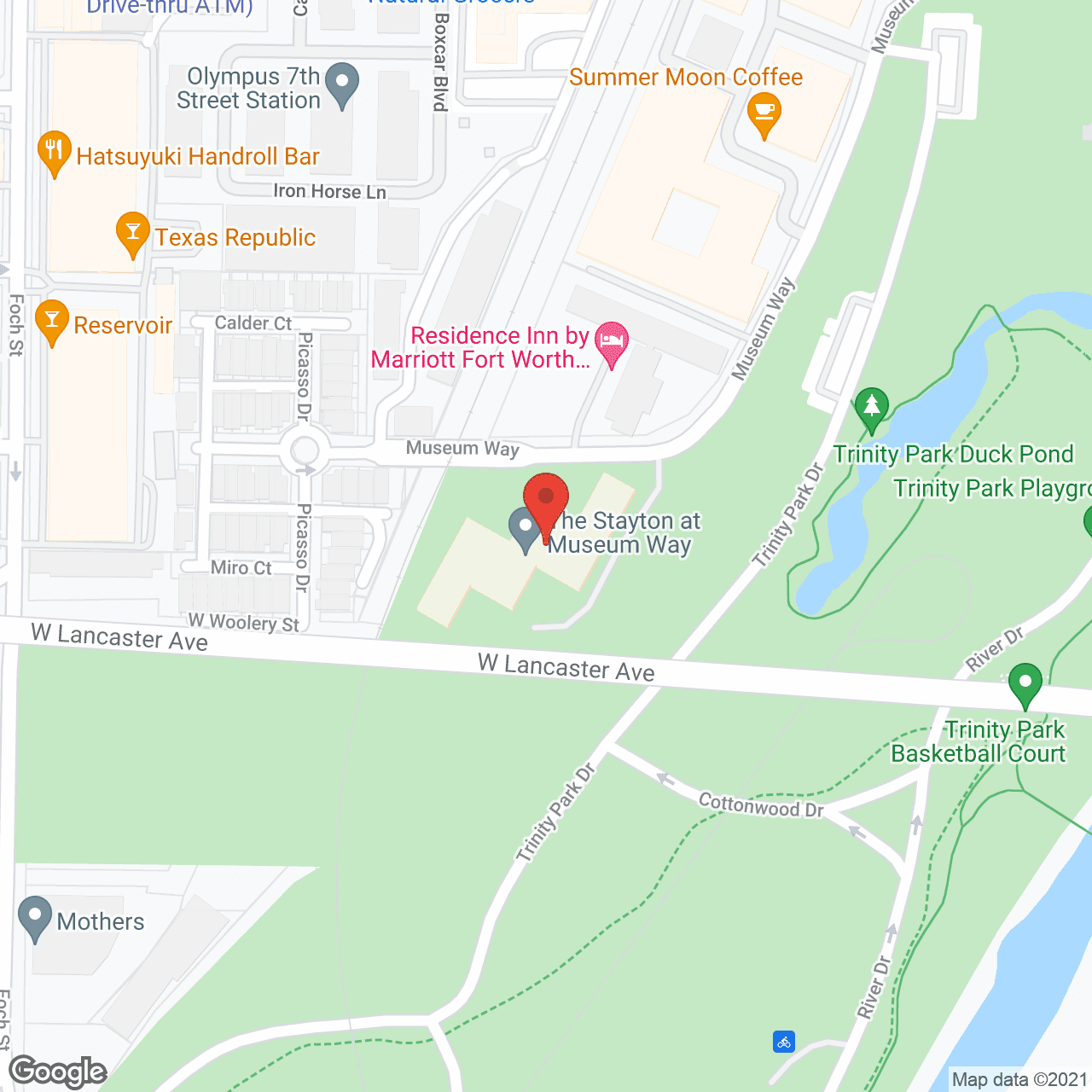 Map of the neighborhood around The Stayton