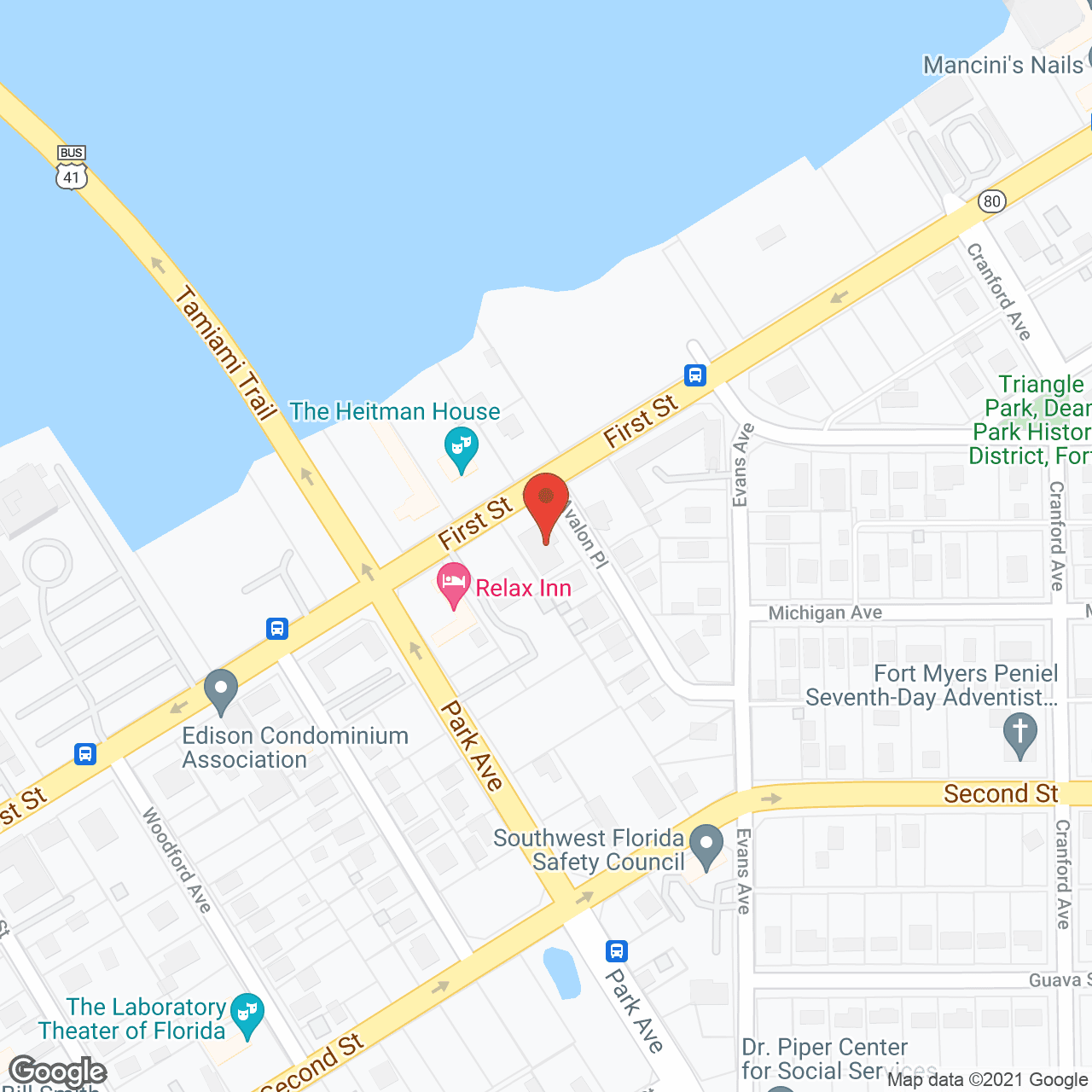 Map of the neighborhood around Avalon Assisted Living