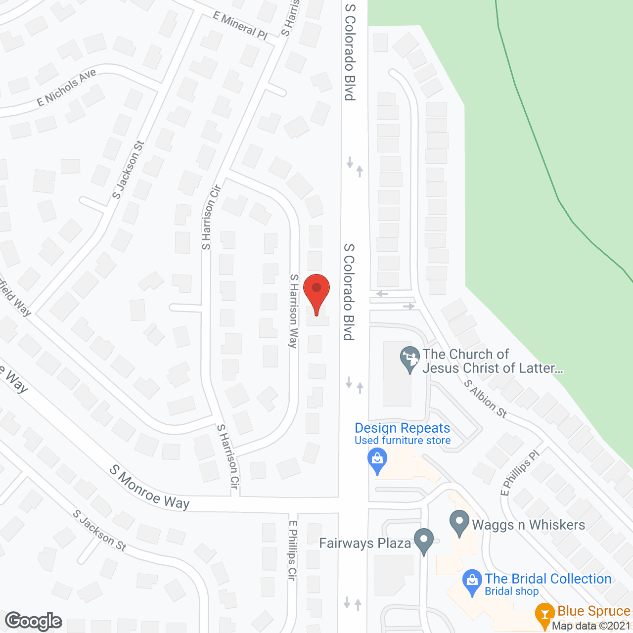 Map of the neighborhood around Rose Of Sharon Assisted Living -- Harrison