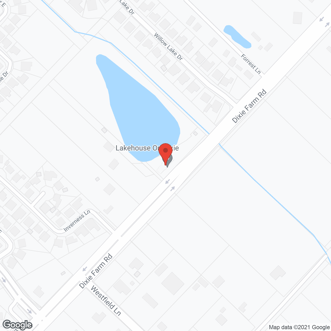 Map of the neighborhood around Lakehouse On Dixie