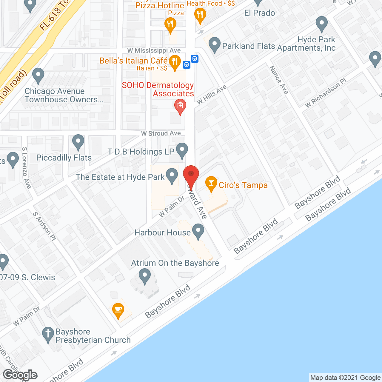 Map of the neighborhood around The Estate At Hyde Park