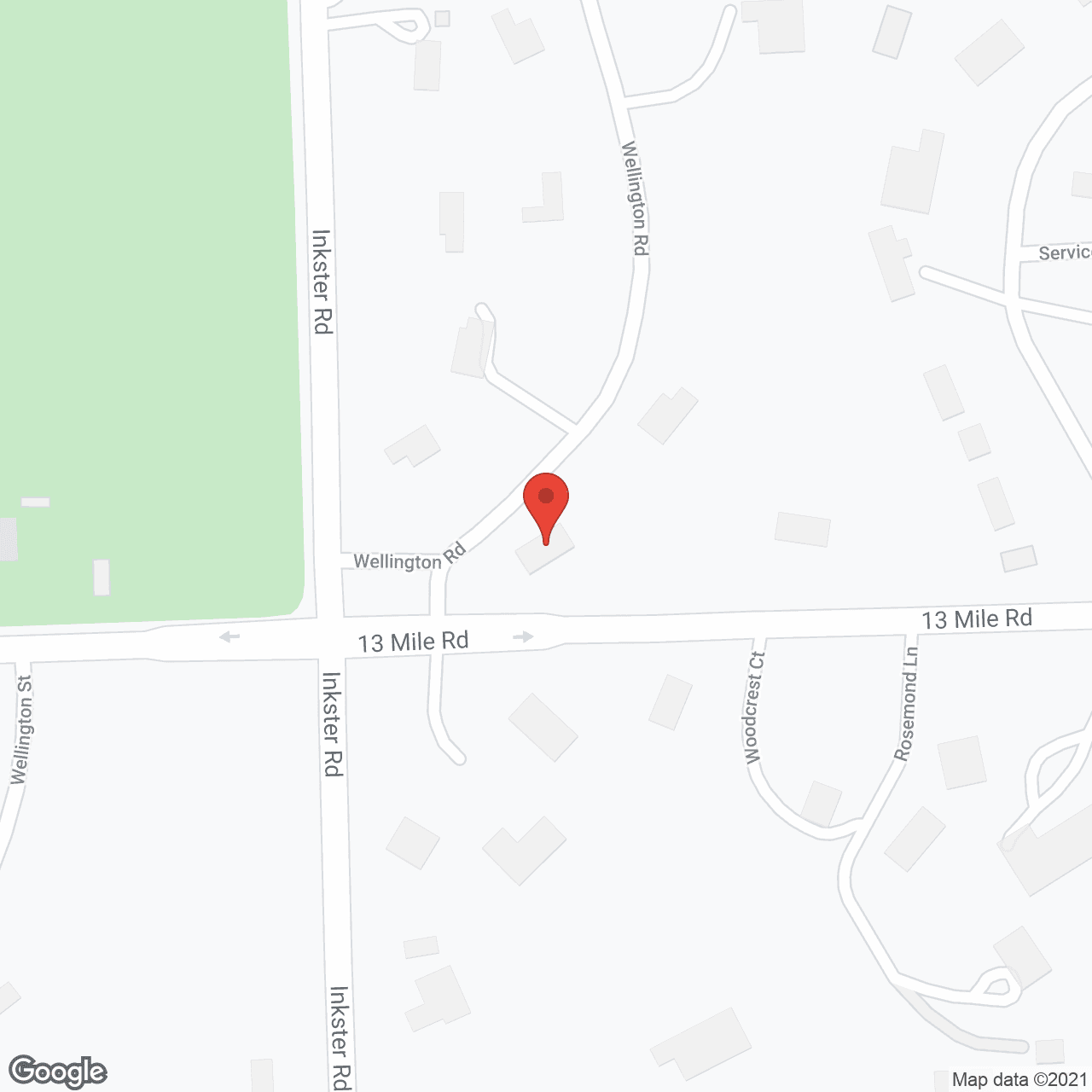 Map of the neighborhood around Franklin Hills