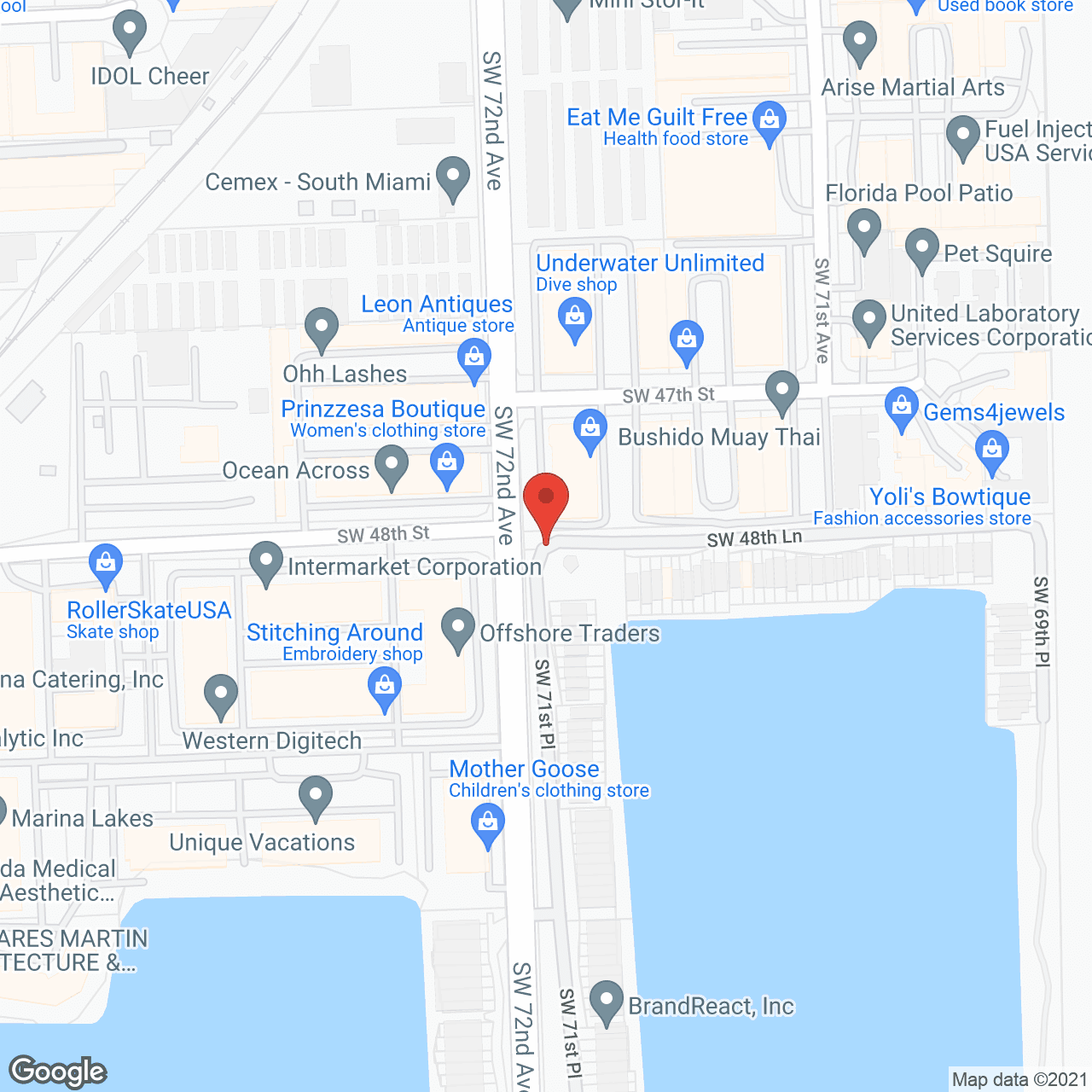 Map of the neighborhood around Tropical Heaven Inc.