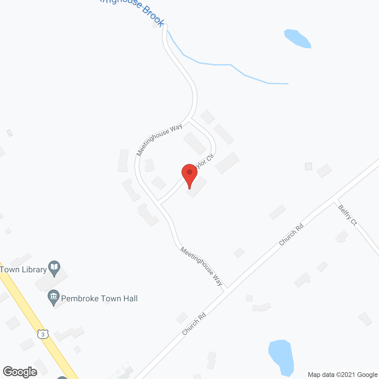 Map of the neighborhood around Meeting House Commons