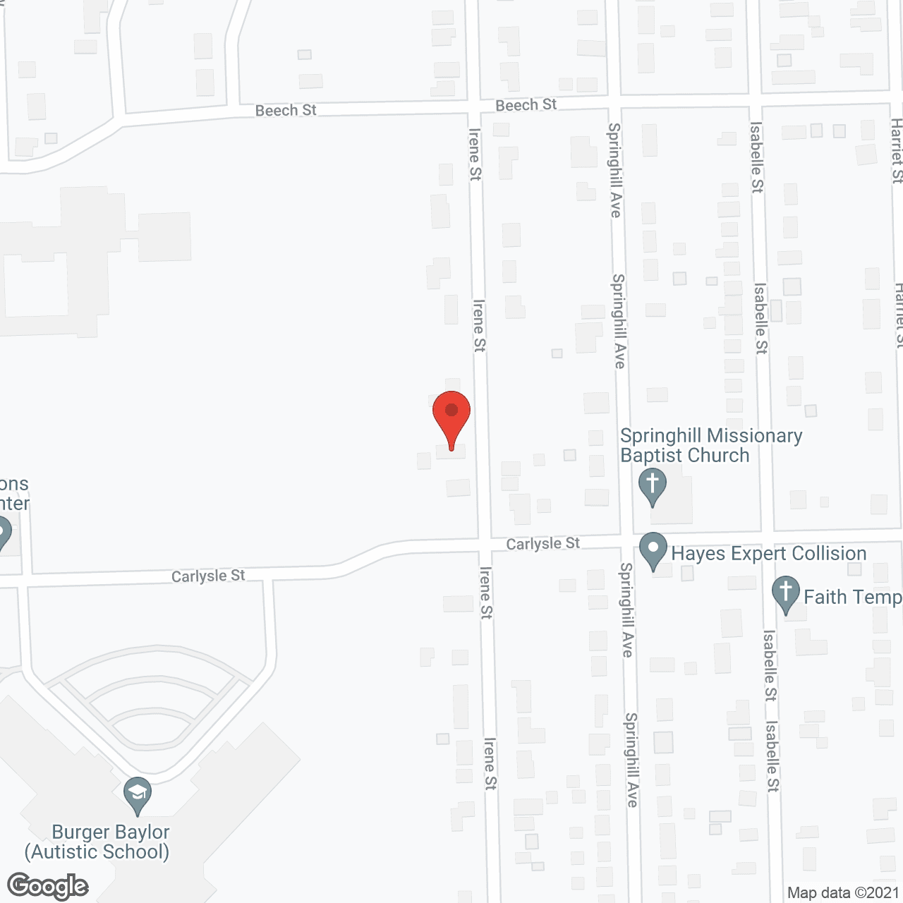 Map of the neighborhood around Rose's Place II