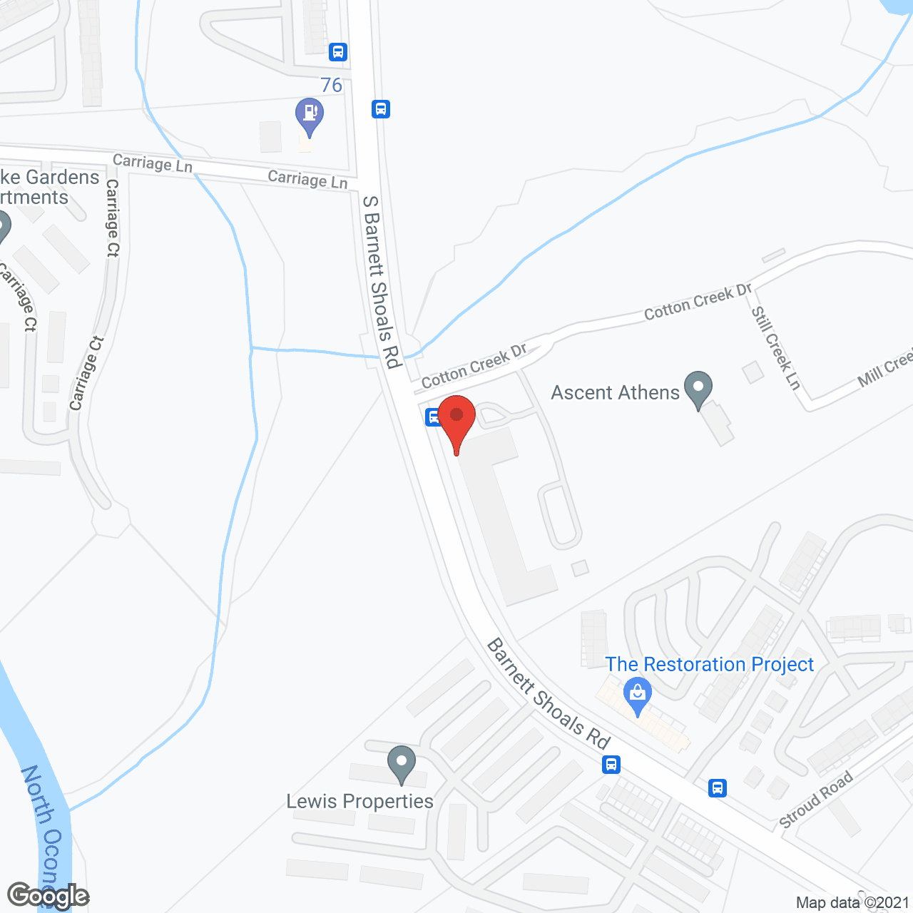 Map of the neighborhood around Lakewood Hills Senior Village