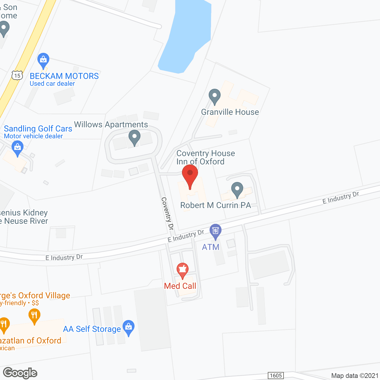 Map of the neighborhood around Coventry House Inn