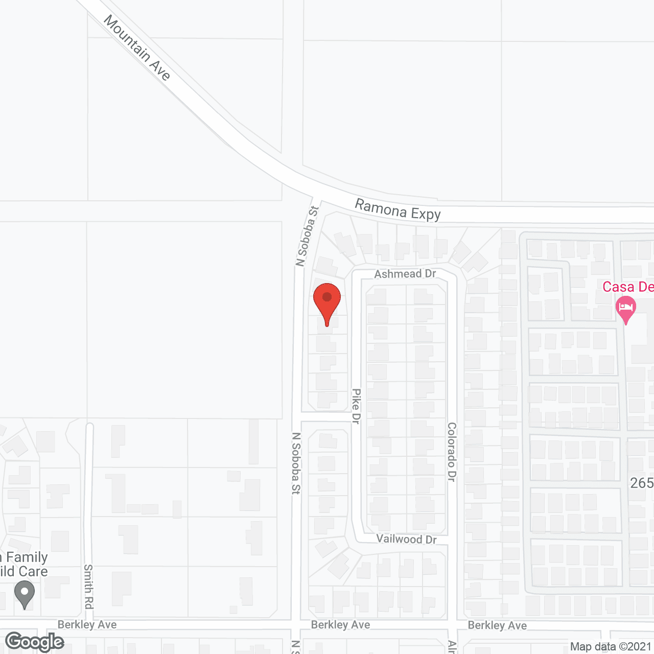 Map of the neighborhood around Akshay's Paradise