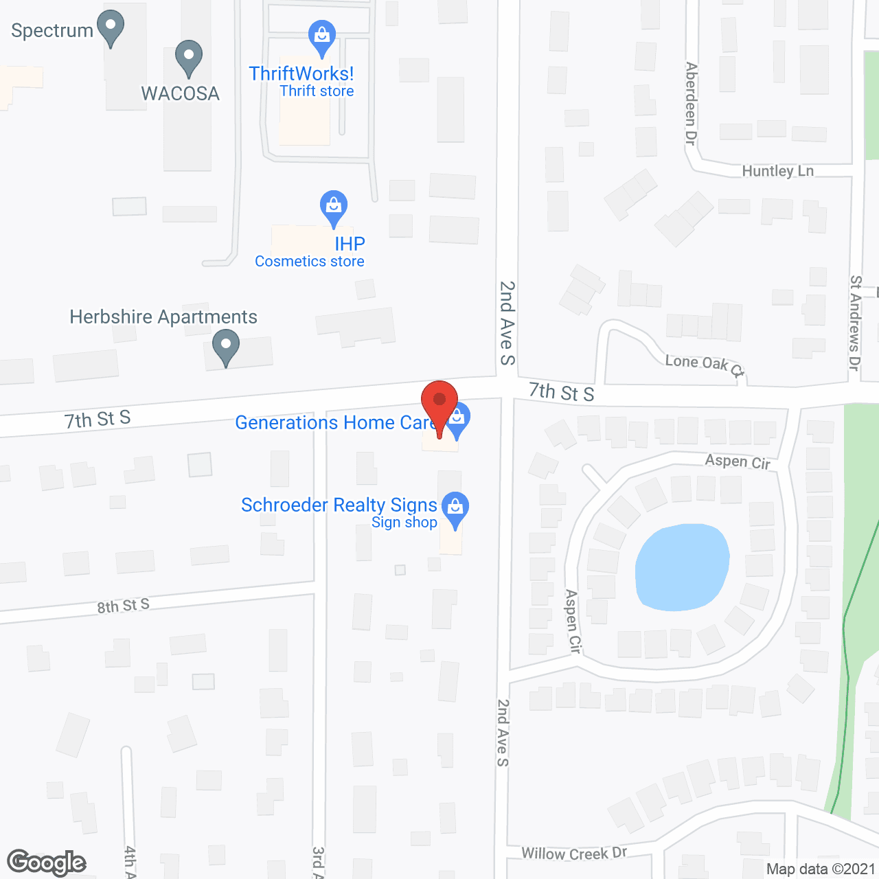 Map of the neighborhood around Generations Home Care Inc