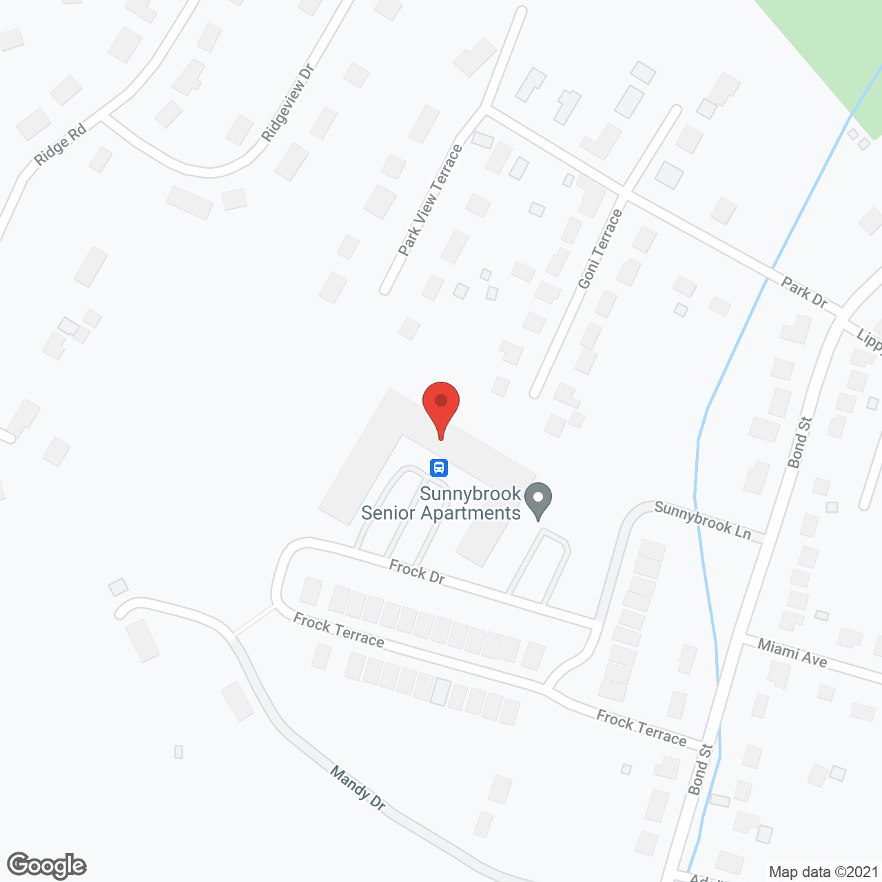 Map of the neighborhood around Sunnybrook Senior
