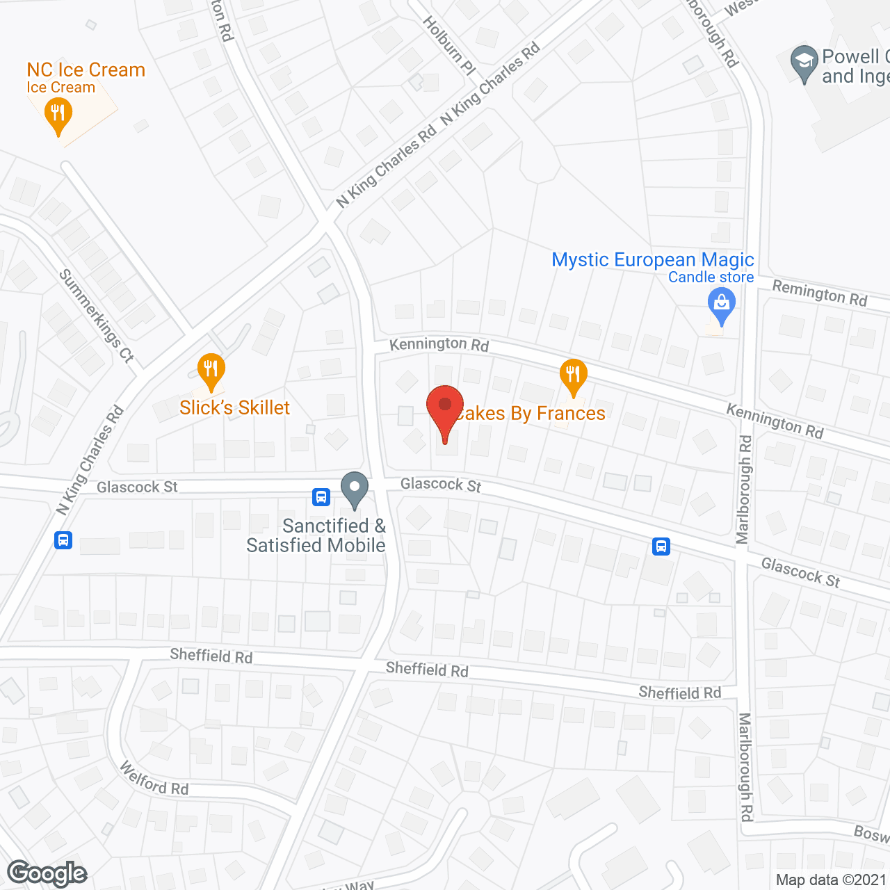 Map of the neighborhood around Ann's Place of Hope II