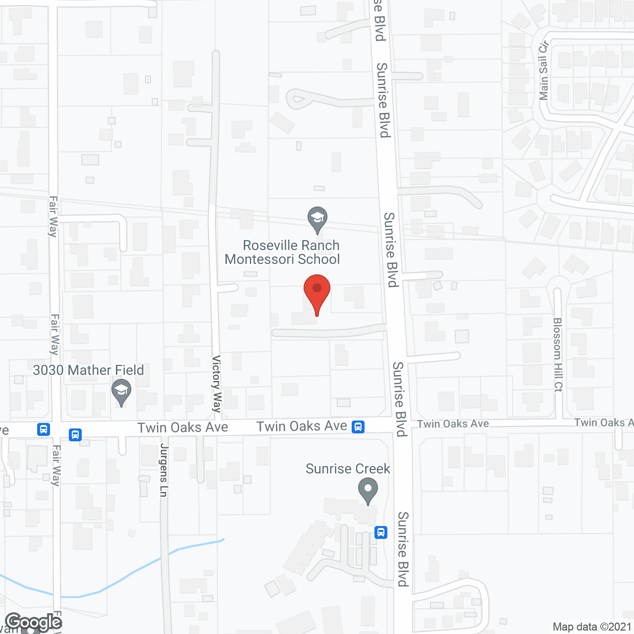 Map of the neighborhood around Sunflower's Home