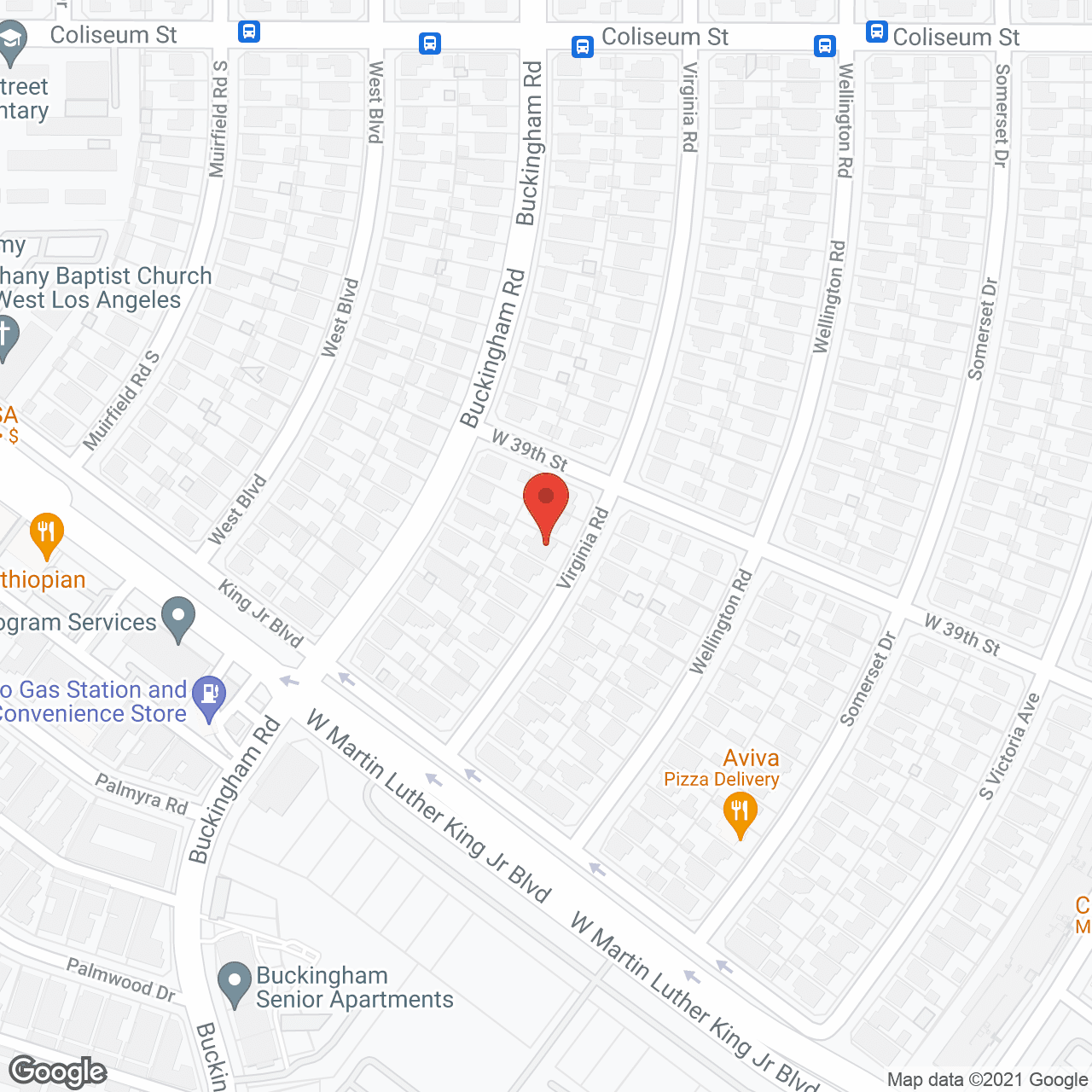 Map of the neighborhood around Elnora Brown Manor II