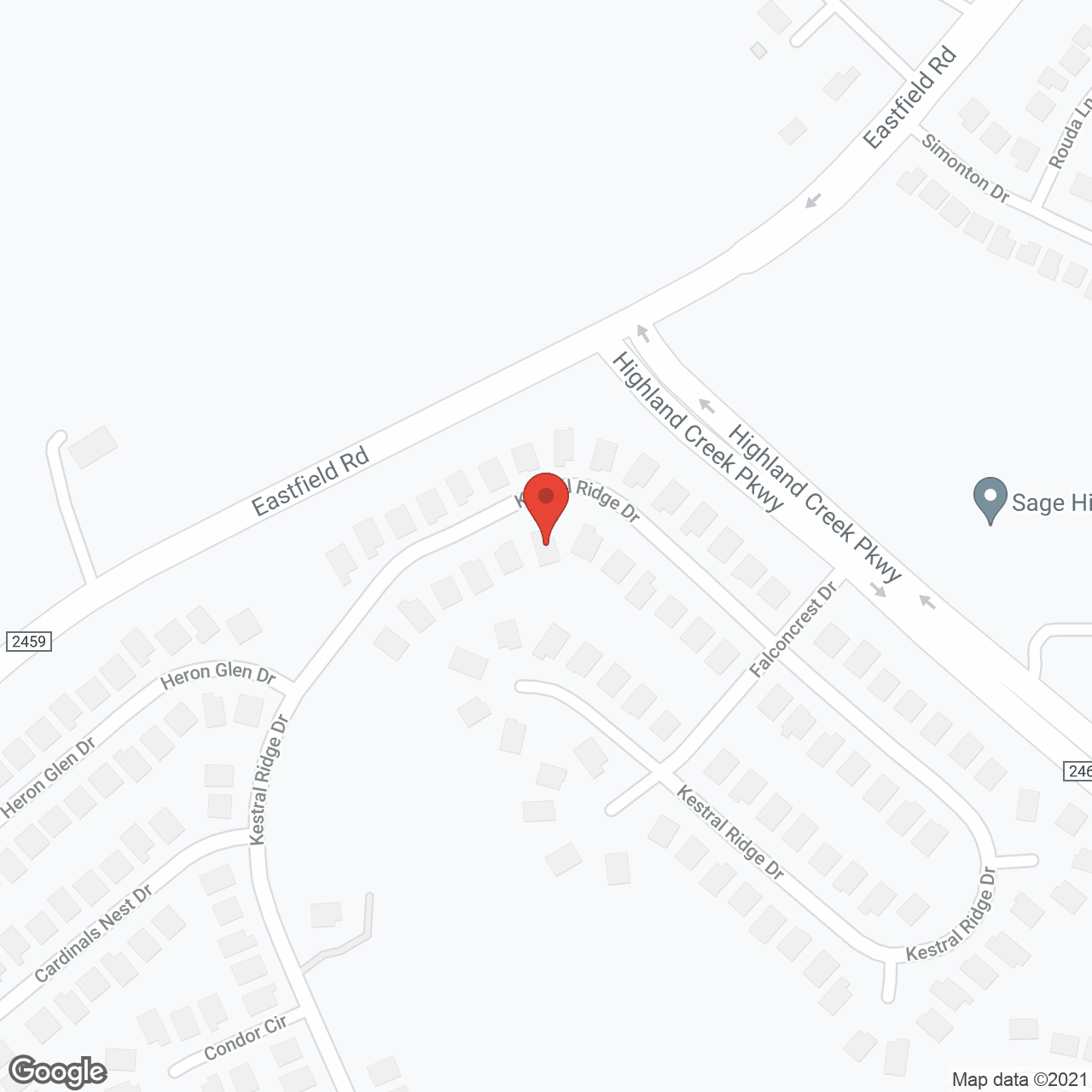 Map of the neighborhood around Kestral Ridge Family Care Home