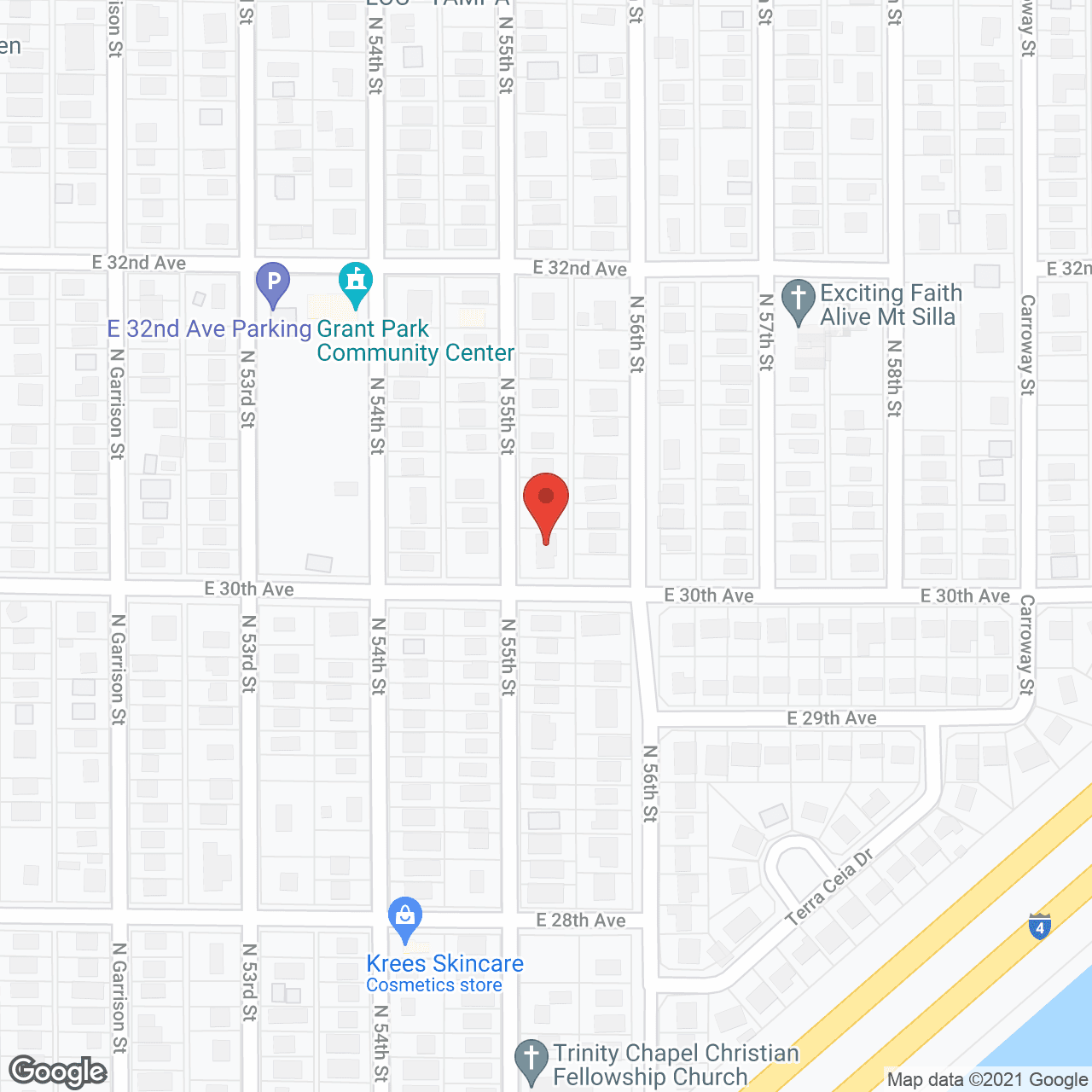 Map of the neighborhood around Veldorsey's AFCH